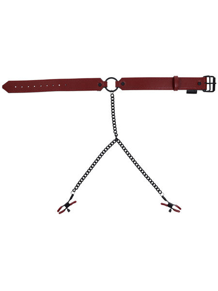 SAFFRON COLLAR WITH NIPPLE CLAMPS